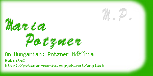 maria potzner business card